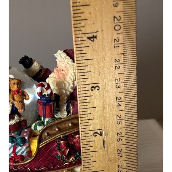 Kirkland Rocking Waterglobe Snow Globe 4x4" Santa in Sleigh Christmas Decor - Picture 10 of 11